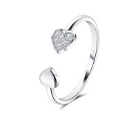 Hearts Silver designed Ring NSR-4099